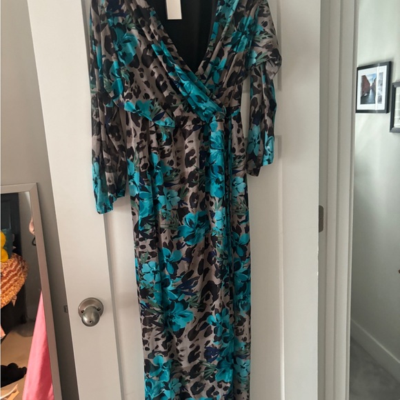 NWT Connected Women's Side Tie Maxi Dress - Picture 3 of 5